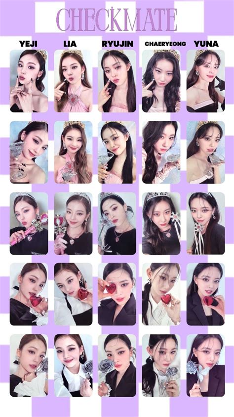 Itzy Checkmate Photocards Template